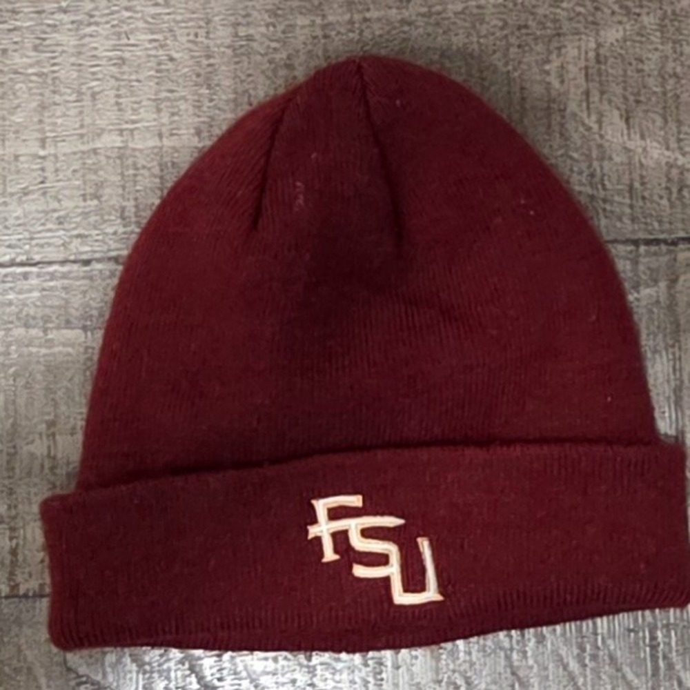 Florida State Top of the World Garnet Cuffed Knit Embroidered Beanie One Size - Picture 2 of 4